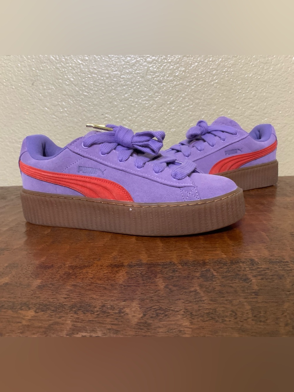 NWOB Fenty x Puma Size 11 Lavender Burnt Red Gum Creeper Phatty Sneakers